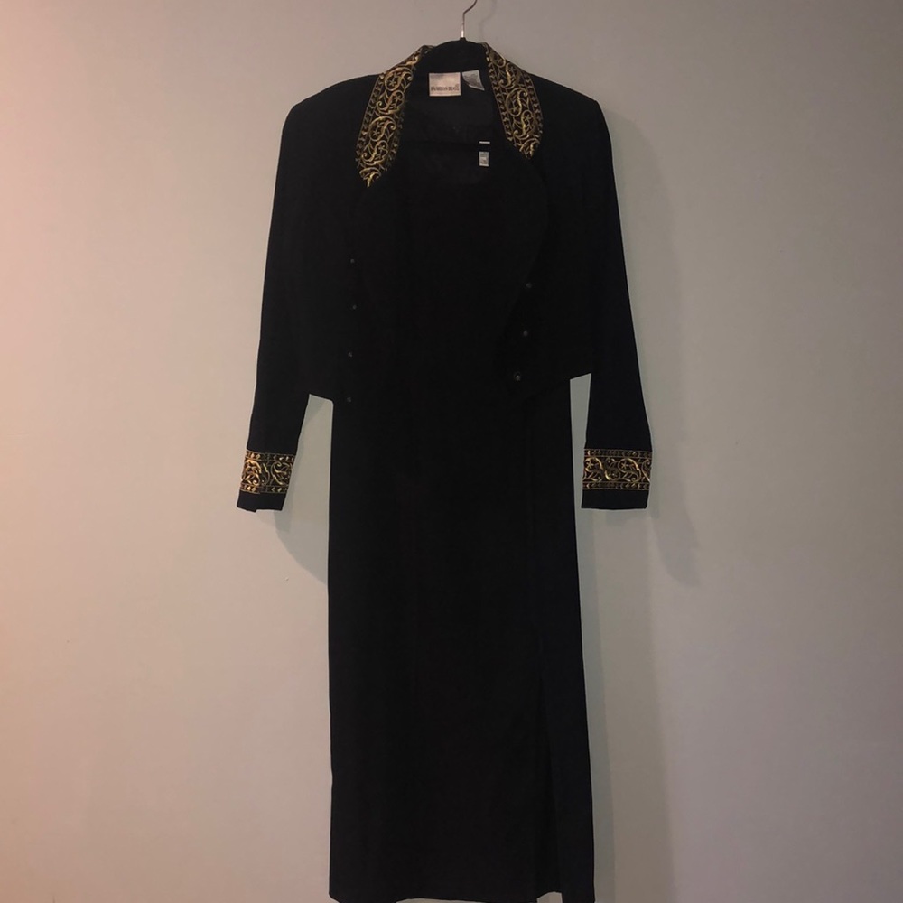 2 piece black dress. Ankle length